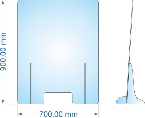 Spuckschutz Coronavirus Acrylwand Plexiglas Tresen