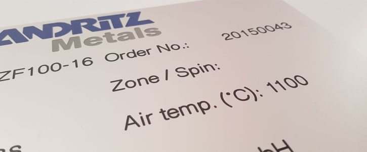 Graviertes Typenschild aus Aluminium